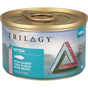 Best Sellers: Trilogy Kitten Wet Tuna in Bone Broth 85g Multipack (24 cans)