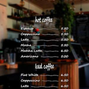 Products: Custom Price List / Menu Sticker - iProduction