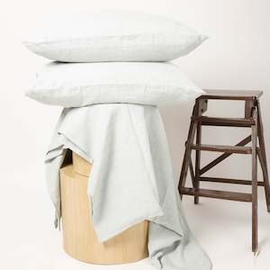 Sky Blue Linen Flatsheet Set