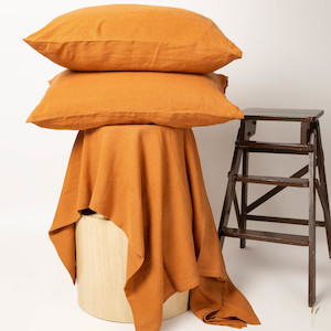 Spice Kissed Linen Flatsheet Set