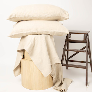Oatmeal Bliss Linen Flatsheet Set