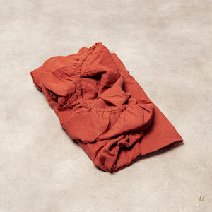 Earth Brown Linen Fitted Sheet