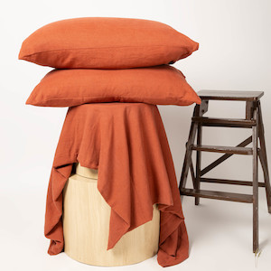 Flat Sheets: Earth Brown Linen Flatsheet Set