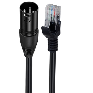 Products: Network Extension Cable for DMX-CON Controller Series, Length: 30cm, XLR 3 Pin Male to RJ45 Male, XLR 3 Pin Female to RJ45 Male