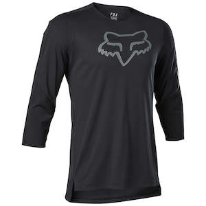 Clearance Apparel: FOX FLEXAIR 3/4 ASCENT JERSEY [BLACK]