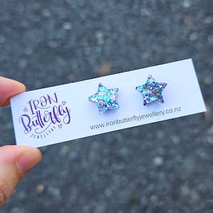 Star Studs - Pastel Blue & Purple 1.5cm