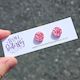 Circle Studs - Perfect Pink 12mm
