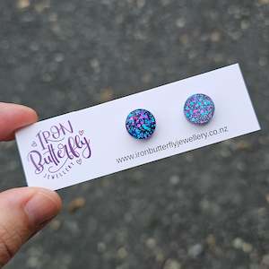 New release: Circle Studs - Blue & Purple 12mm