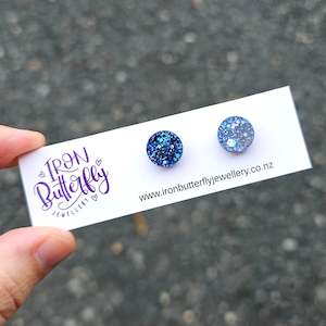 New release: Circle Studs - Blue & Purple Chameleon 12mm