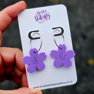 Floral: Sakura Hoops - Purple
