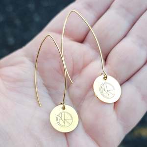 Personalised Jewellery: Name Logo Drop Earrings