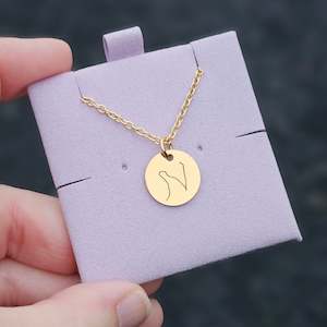 Personalised Jewellery: Forever Scripted Initial Disk Necklace