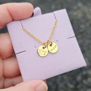Personalised Jewellery: Graduation X-Mini Disk Necklace