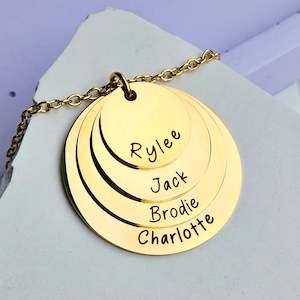 Personalised Jewellery: Stacker Pendant - Quad