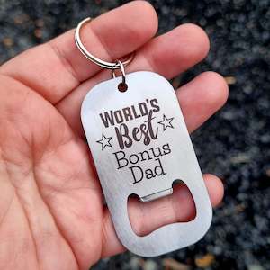 Engraved Keyrings: World's Best Bottle Opener
