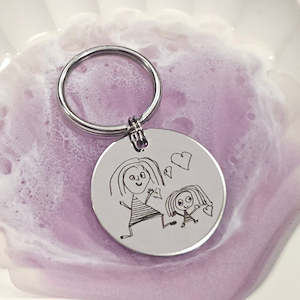 Engraved Keyrings: Mini Masterpiece Keyring - Round