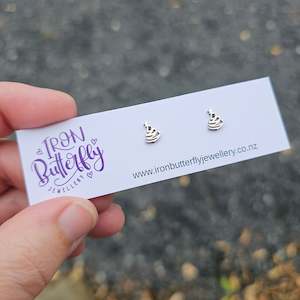 Stud Earrings: Stainless Studs - Christmas Tree