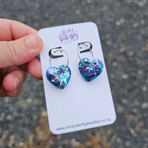 Heart Hoop - Purple & Blue Chameleon