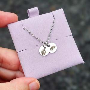 Precious Prints X-Mini Disk Necklace