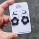 Flower Hoops - Navy