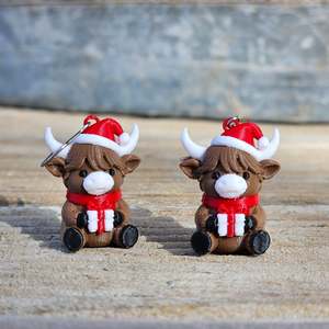 Christmas Highland Cow