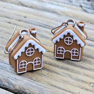 Christmas: Gingerbread House Earrings