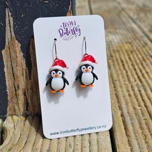 Christmas: Christmas Penguin Earrings