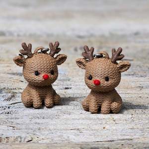 Christmas: Knitted Rudolph Earrings