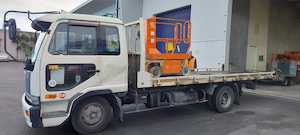 Used Equipment: 1995 Nissan Condor - Slide Deck Car Transporter