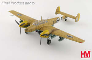 New: Hobby Master HA1817 1:72 Bf110E-2 Messerscmitt Luftwaffe, 3U+AR, 7./ZG 26, Italy 1941 (special weathered version)