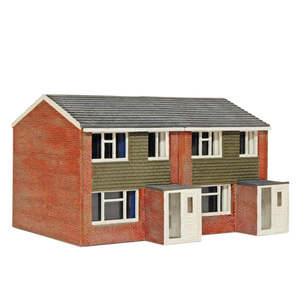 Model Railway: Peco NB314 N 1960s House Complete - Laser Cut Wood Kit