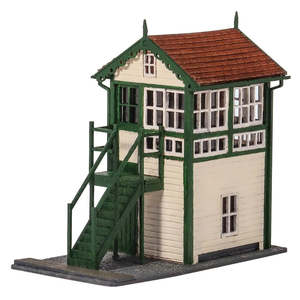 Model Railway: Peco LK12111 TT:120 Signal Box SR (IoWR) - Laser Cut Wood Kit