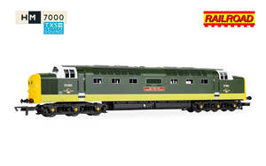 Diesel Locomotives: Hornby R30438TXS OO RailRoad: Class 55 (Deltic) - BR - 55002 'The Kings own Yorkshire Light Infantry' (TXS Sound Fitted)
