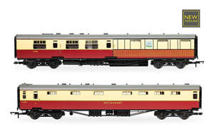 Hornby R40470 OO BR - Kitchen and Buttery Car & Composite Restaurant 'White&hellip;