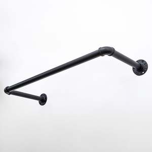 Industrial Clothing Rail (Black)