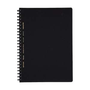 Notebooks: Kokuyo Soft Ring Notebook - Black - Tear Off - Thicker 70 sheets - A5 - 6mm Lined