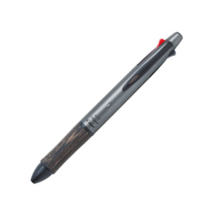 Pilot 4+1 WOOD (Acroball Smooth 0.7 Ballpoint +0.5 Mechanical) Wooden Grip Multi Pen - Grey
