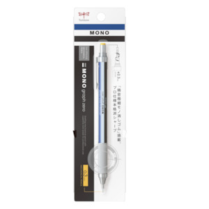 Mechanical Pencils: Tombow MONO Graph Zero Mechanical Pencil - Metal Grip - 0.3 mm - Mono Color
