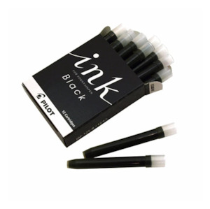 Pilot IRF-12S Ink Cartridge - 12 Cartridges - Black Ink