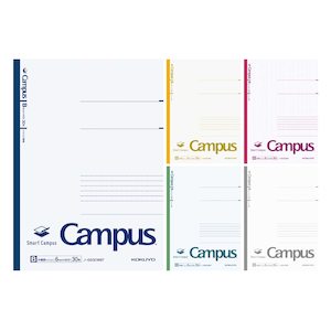 Notebooks Planners: Kokuyo Smart Campus Notebook -Pack of 5 - 6 mm Lined with Dots - 30 Sheets - B5 - Light and Thin