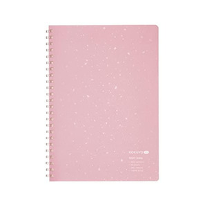 Kokuyo ME Soft Ring Notebook - 5mm Grid - A5 - 50 sheets - Taupe Rose