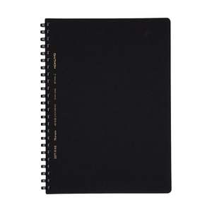 Kokuyo BUSINESS Soft Ring Notebook - Black - Tear Off - Thicker 70 sheets - A5 - 6mm Lined