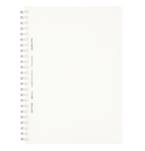 Kokuyo Soft Ring Notebook - Clear - Tear Off - 80 sheets - A5 - Dot Grid
