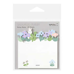 Midori Die-Cut Sticky Notes - Flower and Rabbit Pattern
