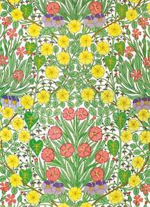 Card Greeting Cards Of All Types: Greeting Card - Pink & Yellow Pansy Flower Bed