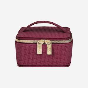 Bags: Tonic Jewellery Cube - Herringbone - Plum