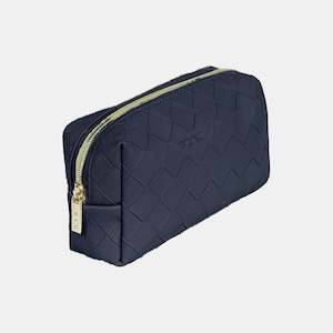Bags: Tonic Beauty Bag - Woven Navy - Small