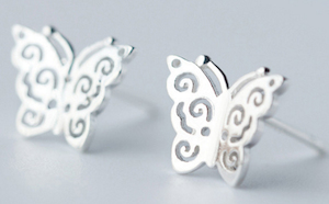 Products: filigree butterfly sterling silver je t'aime - Isa Dambeck