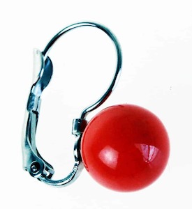 Loop earring with 10mm Swarovski pearl - Isa Dambeck