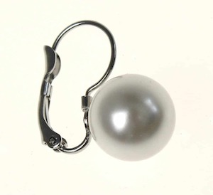 Loop Earring with 12mm Swarovski Pearl - Isa Dambeck